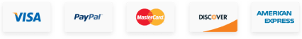 Accepted payment methods: Visa, PayPal, Mastercard, Discover and American Express